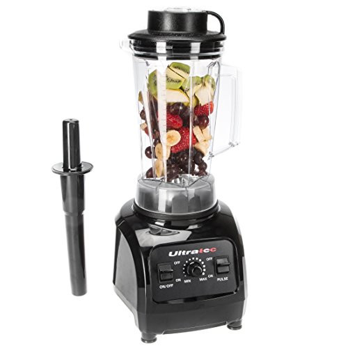 Ultratec stand 2 liters of heavy-duty blender and smoothie maker with 1,500 watts to 2 horsepower - mixer with 32,000 U kitchen utensil blender