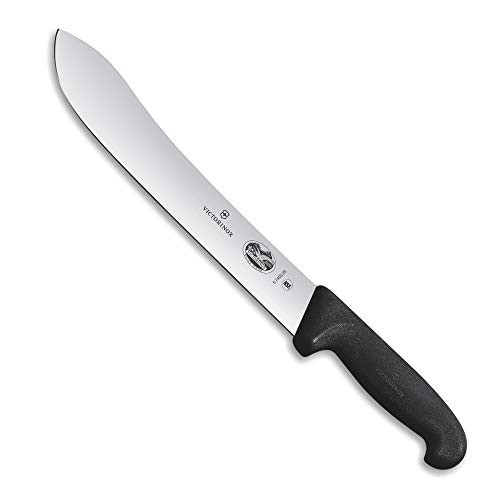 couteau de boucher couteau de cuisine Victorinox Fibrox noir longueur 25 cm 5.7403.25