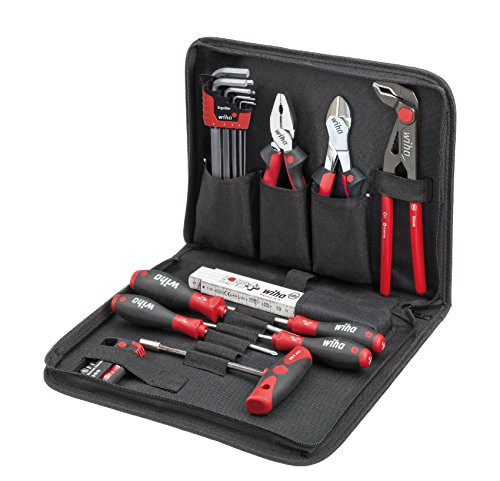 Wiha tool kit monteur incl. Praktische en stevige tas en hoge kwaliteit gereedschap robuuste en ruimtebesparende 31-pc.