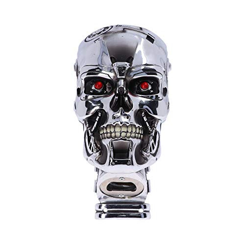 Nemesis Now T-800 Terminator 2 Il giorno del giudizio T2 testa della bottiglia Argento Unica poliresina