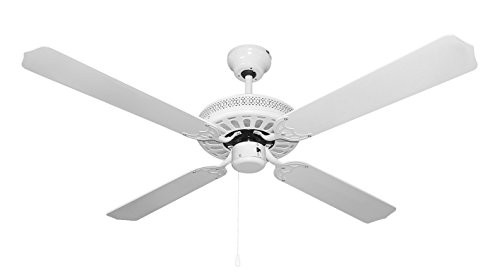Orbegozo CF - Ceiling fan without light 4 blades Reversible diameter 132 cm and 3 speeds white 60 W