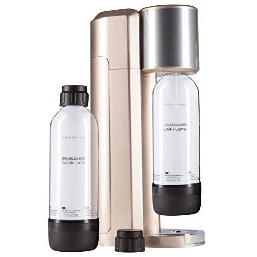 Levivo Soda Set Classic Soda water makers for individual adding carbonic acid in tap water Rose Gold soda maker starter set incl. 2 Sprudlerflaschen PET