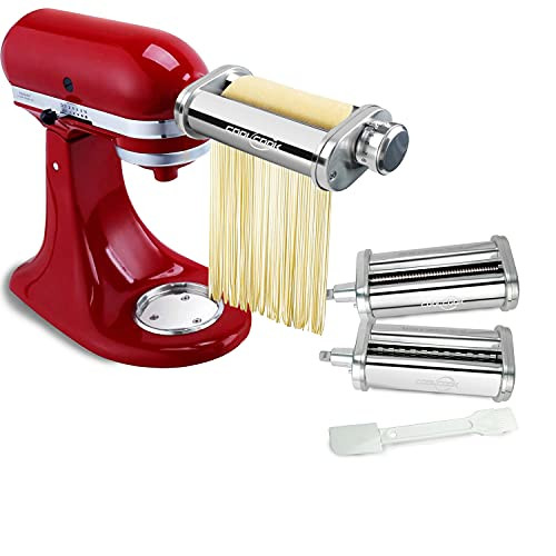 Pasta attachment for KitchenAid Spare parts for KitchenAid COOL COOK accessories KitchenAid stainless steel pasta with pasta sheet roller Spaghetti Schneider | Spare parts for Food Processors |