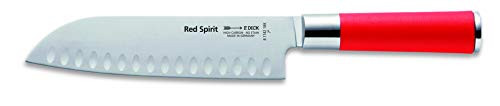 coltello F. DICK Santoku rosso Spirito con una lama di 18 centimetri coltello da cucina in acciaio X55CrMo14