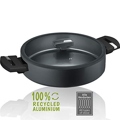 Berndes pan 28 cm serving pan made from 100% recycled aluminum beverage cans black b.Green Recycled Induction
