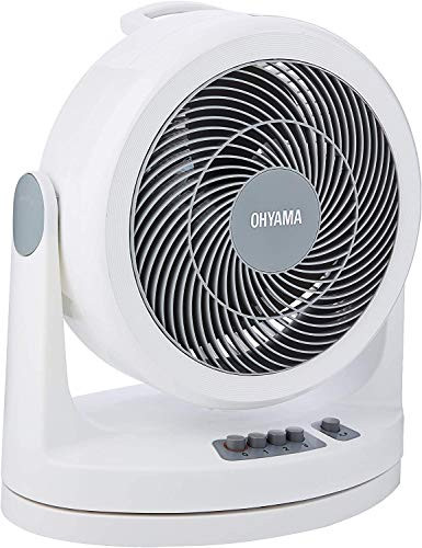 Iris Ohyama plastique blanc ventilateur de table Leiser avec oscillation - Woozoo - HM23