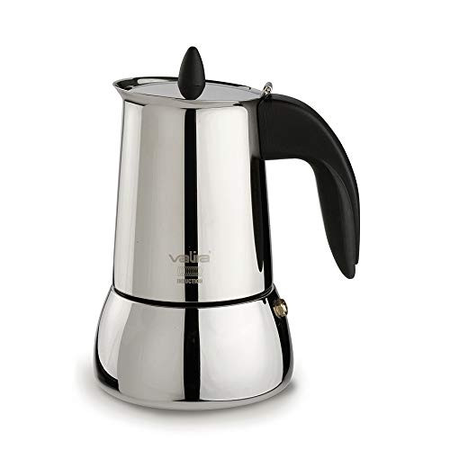 Valira pot de café Isabella pour la capacité d'induction 4 tasses en acier inoxydable