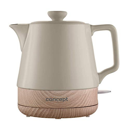 CONCEPT Hausgeräte Keramik Wasserkocher RK0061 1 L kaffeebraun