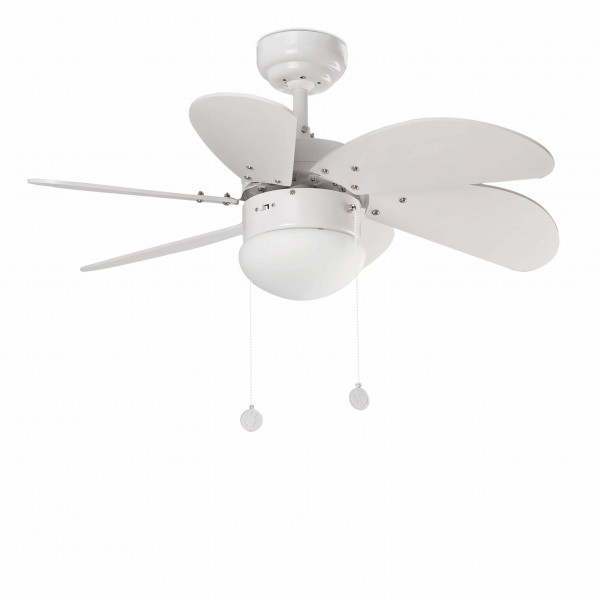 Faro Palao ceiling fan white with lighting 33180