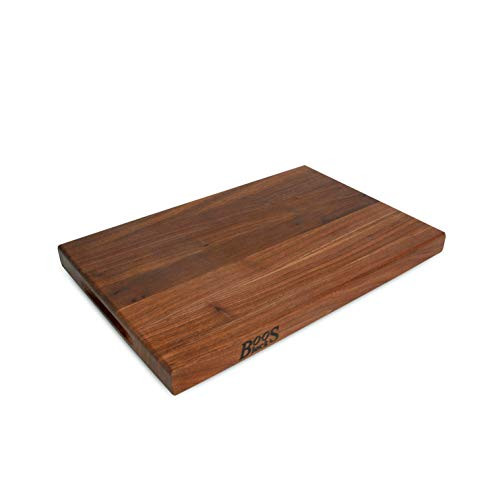 Boos block WAL R01 Gourmet walnut cutting board of John Boos used on both sides 46 x 31 x 4 cm lateral recessed grips