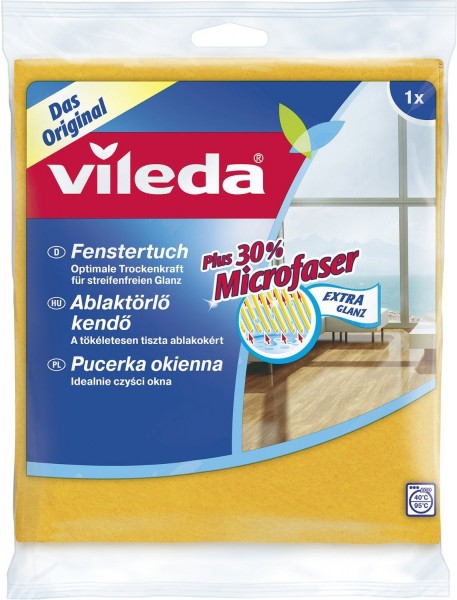 chiffon de nettoyage tissu de fenêtre Vileda Microfibre premières pièces jaunes