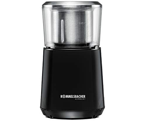 ROMMELSBACHER coffee grinder EKM 120 - percussion stainless steel bean container filling 50 g of 4-bladed stainless steel knives