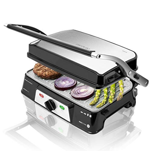 Cecotec Rock'nGrill 1500 Take & Clean Electrical table grill. Suitable washer 180 hinged 29 x 17 cm wide griddle plates Detachable