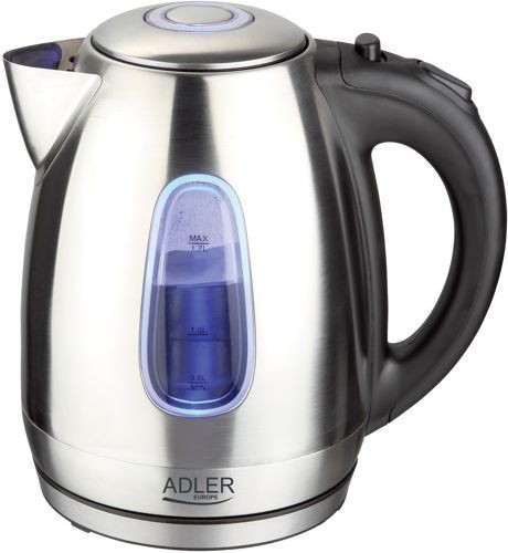 Hervidor de agua eléctrico Adler AD1223 2000W 1.7L color de plata