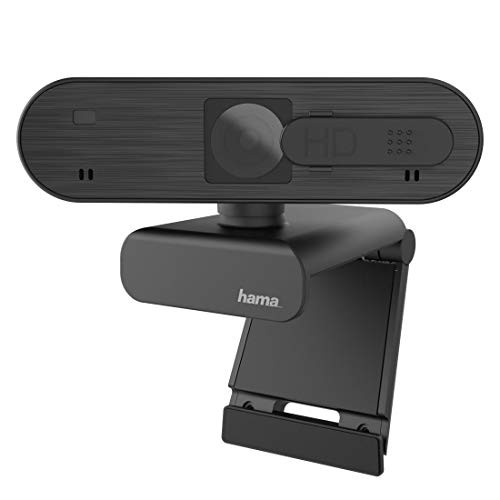 Hama Cam 1080p full HD avec webcam PC microphone stéréo avec autofocus et l'exposition pour Office intelligente maison de jeu et avec la couverture de la caméra 1 360 degrés pivotant