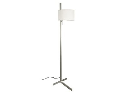 Faro de Barcelona Stand Up aluminio lámpara de pie blanco sombra E27 20 °