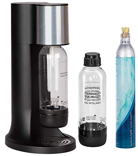 Levivo classical Soda Soda water makers for individual addition of carbonic acid in tap water soda maker Starter Set incl. 2 Sprudlerflaschen 1 l of PET and CO2 cylinder