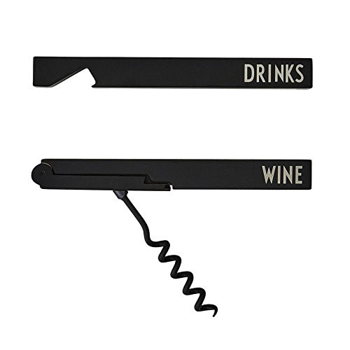 Design Letters bottle and wine opener set stainless steel