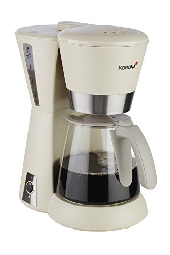 Korona 10205 Kaffeemaschine sand-grau Glaskanne 10 Tassen cremeFilter-Maschine