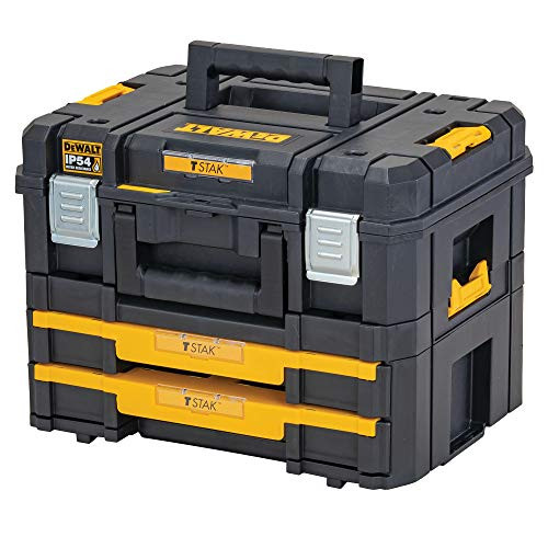 Dewalt tool box combo 21,6l volume safekeeping of power tools and hand tools, IP54 combination of TSTAK II and IV