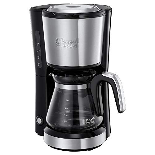 Russell Hobbs mini-coffee maker Compact stainless steel to 5 cups a space-saving 0.6L glass jug