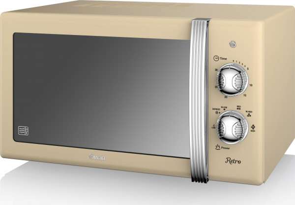 Kitchen stove microwave Swan RETRO SM22130CN (800W 20l cream)