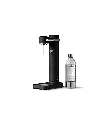 Aarke Carbonator 3 Wassersprudler mit Edelstahlgehäuse und premium PET-Flasche Mattschwarz