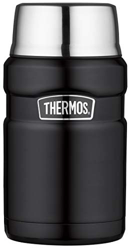THERMOS Thermos for eating large Lunchpot Stainless King edible vessel for eating soups thermal vessel steel black 710ml