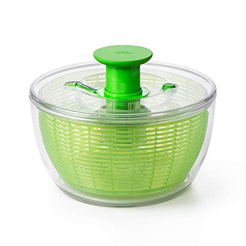 OXO Good Grips ensalada spinner con colador y tapa verde - para la ensalada de secado
