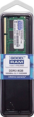 Goodram 8 GB DDR3 SO-DIMM geheugenmodule 1600 MHz - Geheugen modules 8 GB DDR3 1600 MHz 1 x 8 GB