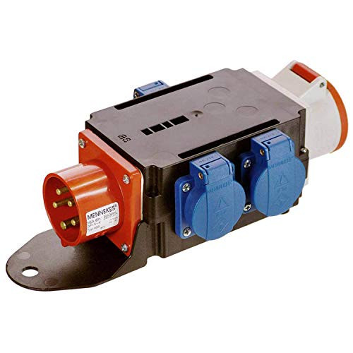 as - Schwabe MIXO Adapter Stromverteiler BRIGACHCEE-Stecker auf 5-polige CEE-Steckdose + 3 Schuko St