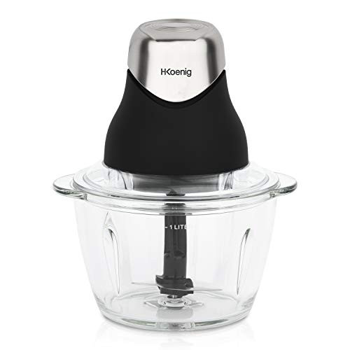 H.Koenig Food Processor LEO8 for vegetables electric stainless steel blades onions and nuts