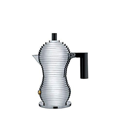Alessi koffiepot aluminium 8,3 x 10,5 x 35 cm black
