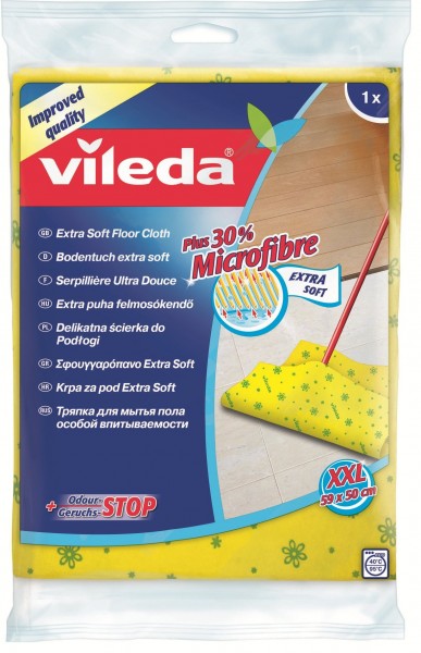 Reinigungstuch für Boden Vileda Odor Stop gelbe Farbe