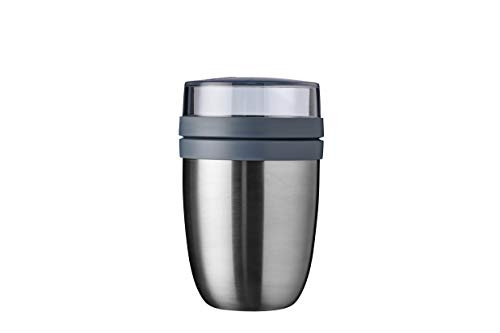 Mepal Lunchpot ellipse gebürstet500 ml practical Thermal food container to go cup Keeps food warm or cool stainless steel long yogurt cups