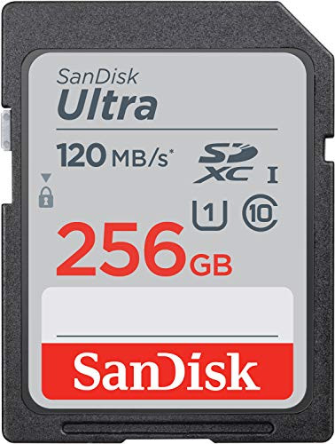 tarjeta de memoria Ultra SDXC UHS-I SanDisk 256 GB para la entrada de las cámaras compacto a mediados de la clase C10, V10 120 MB U1