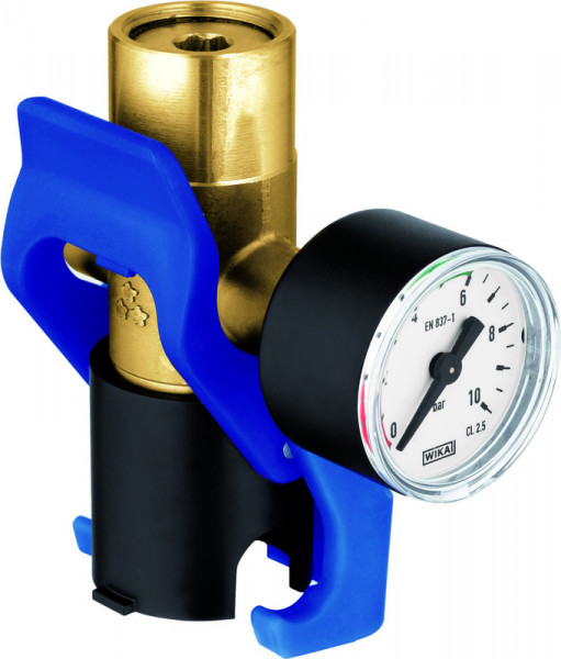 indicador de presión Grohe azul con adaptador para 425 gy 2000 g de CO2 botellas