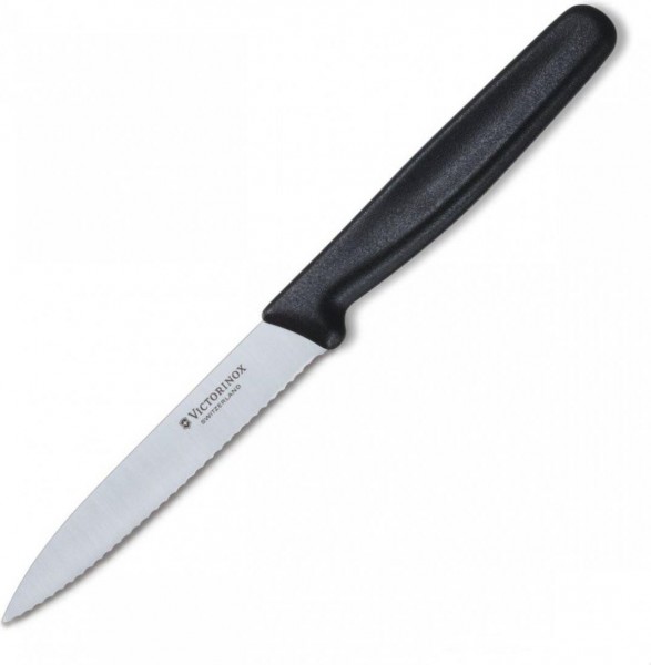 couteau à éplucher Victorinox en dents de scie noir - 5,0733