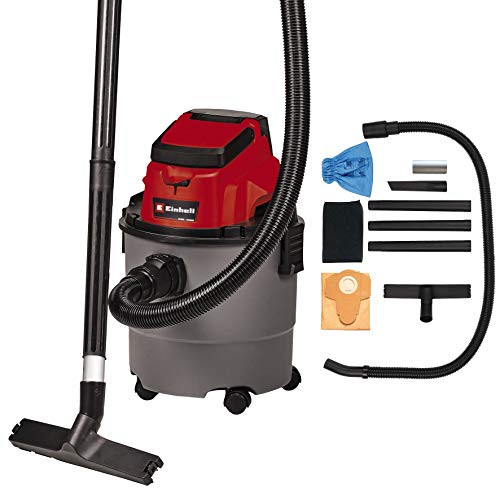 Einhell battery wet-dry vacuum cleaner TC-18 VC plastic container 15 l 4 rollers 15 Li-solo Power X-Change lithium-ion