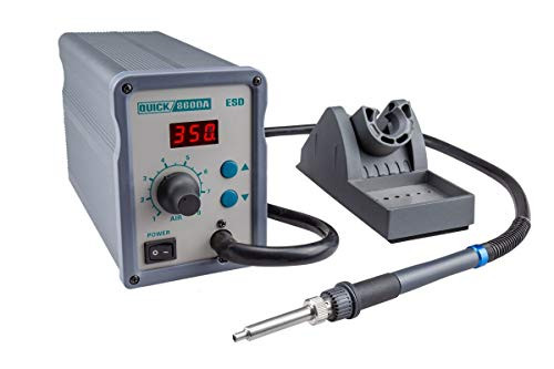 QUICK QU860DA professional hot air soldering station set digitally controlled 120 watts Temperature range 100 - 450 ° C SMD rework standby auto cooling system calibration