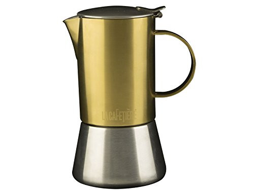 La Cafetière Edited 4-cup coffee percolator for the cooker for induction cooktops suitable 200 ml 7 fl oz brushed Gold