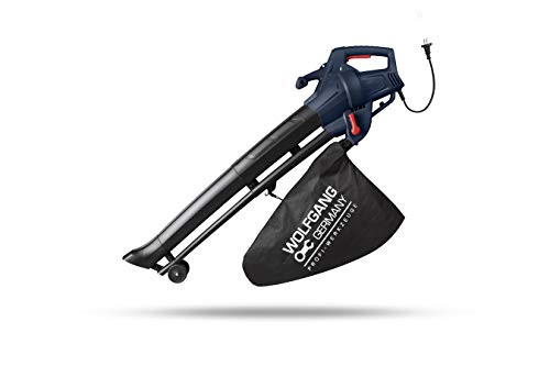 WOLFGANG 3000W electric leaf vacuum with shredders and collection bag 35L h blowing air stream 3 in 1 leaf blower with strap 270 km