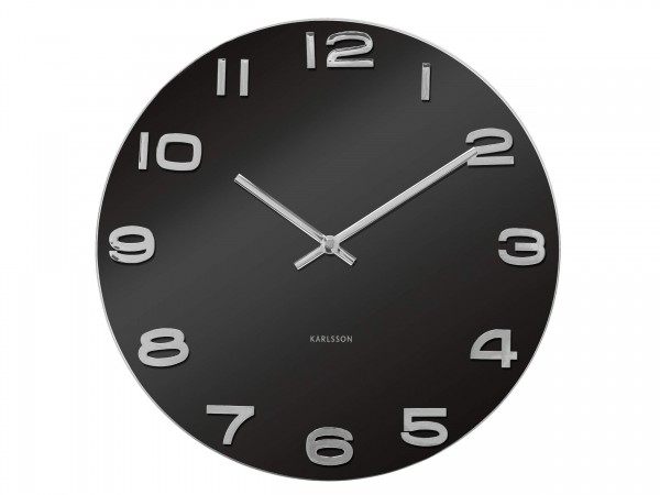 de color negro reloj de pared Karlsson pared de la vendimia KA4401