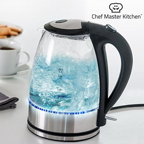 Chef Master Kitchen CMK Elektrischer Wasserkocher mit LED