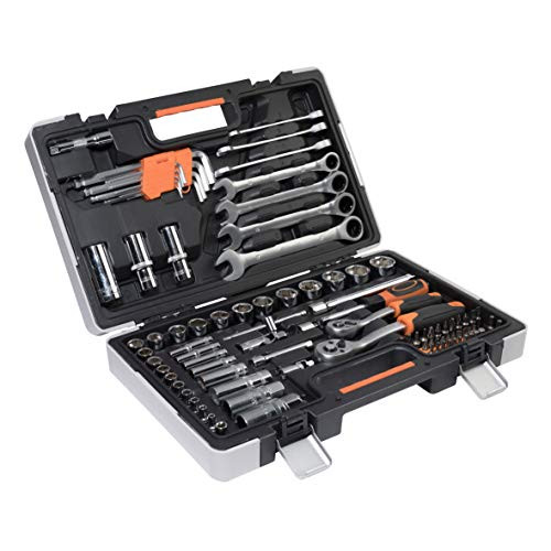Gereedschapskist Tool gereedschap in een praktijkcase Universal toolbox toolbox voor de sector huishoudens Werkplaatswagen incl. Een verscheidenheid aan accessoires Tooltrolly 94 stuks