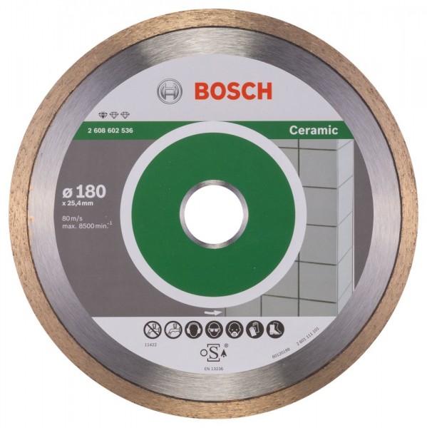 Slice diamond cutting disc for Ceramics Bosch Professional For Ceramic 2608602536 180 mm