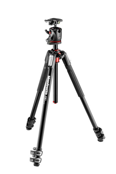 Manfrotto MK190XPRO3-BHQ2 - Digitale Film camera - 7 kg - 3 poot s - zwart - aluminium - 171,5 c