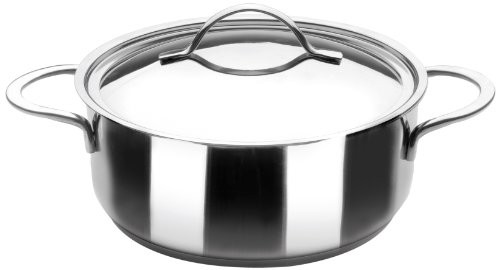 Ibili casserole Noah with lid 22 cm stainless steel silver 2 units metal