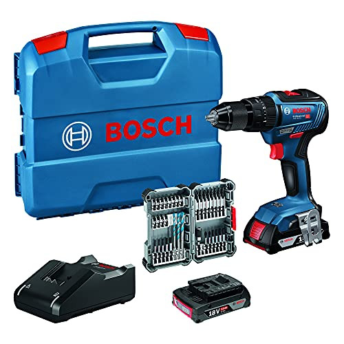 Bosch Professional système de batterie 18V 18V GSB-55 max. 55 Nm Couple 35tlg. Impact Accessory Set L-Case -. Amazon Exclusive 2x2,0 incl Ah batterie + chargeur