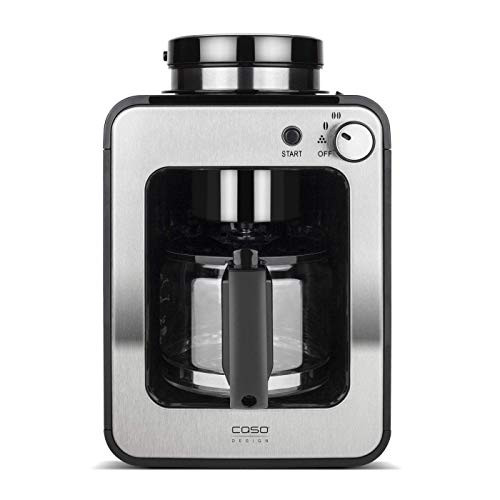 CASO Coffee Compact Design Kaffeemaschine mit Mahlwerk auch für vorgemahlenes Kaffeepulver geeignet